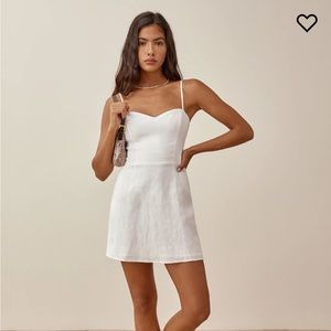 Reformation | Linen Mini A-Line Dress White | 4